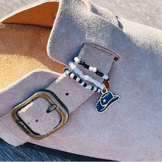 Bague de Sabot avec Perles et Charm's CHAPEAU COW BOY