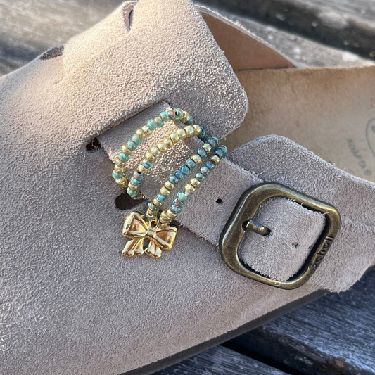 Bague de Sabot avec Perles et Charm's NOEUD