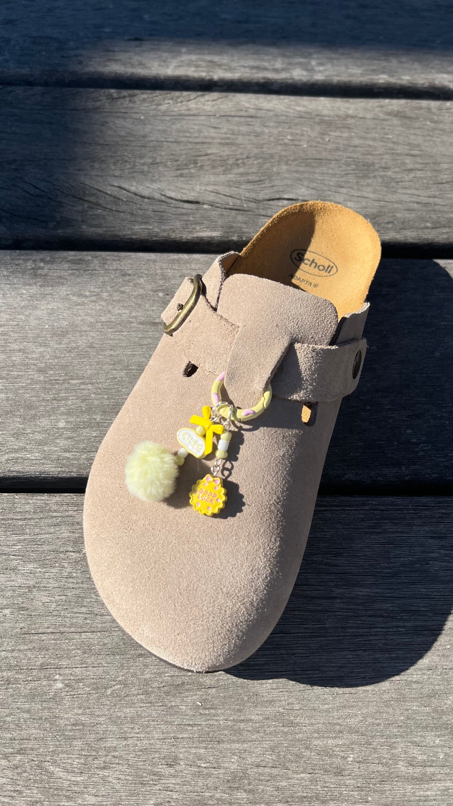 Bague de Sabot avec Perles et Charm's pompom Jaune