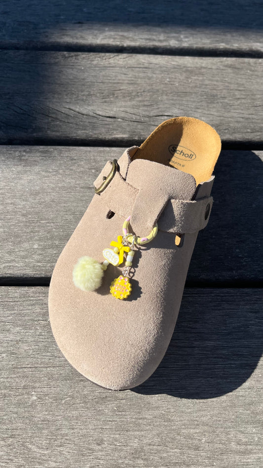 Bague de Sabot avec Perles et Charm's pompom Jaune