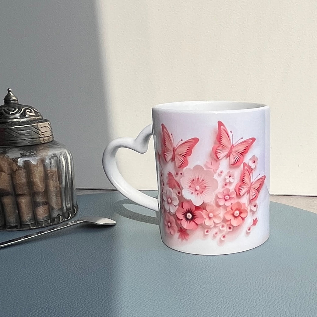 Mug Fleurs Papillons